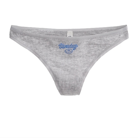 NO BOUNDARIES MID RISE THONG 7 PAIR DAYS OF THE WEEK PANTY SET - Picture 5 of 12